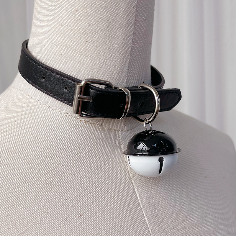 Dark Dark Gothic Wind in Big Bell Big Neck Circle Neck Maid Student Cat Female Accessories Black