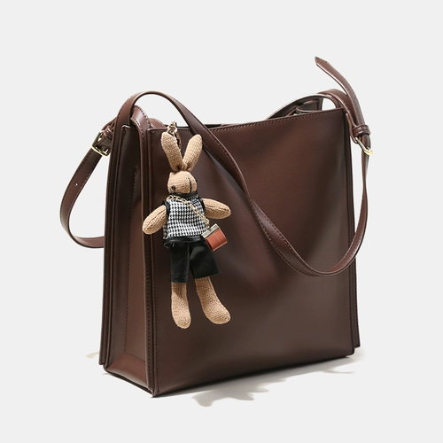 Вместительная и большая летняя универсальная модная портативная сумка через плечо, из натуральной кожи