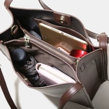 Вместительная и большая летняя универсальная модная портативная сумка через плечо, из натуральной кожи