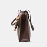 Вместительная и большая летняя универсальная модная портативная сумка через плечо, из натуральной кожи