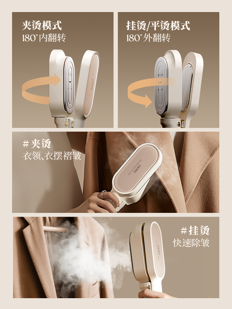 Oidire Handheld Ironing Machine for Home Use, Small Dormitory Electric Steam Iron for Clothes, Portable Garment Steamer