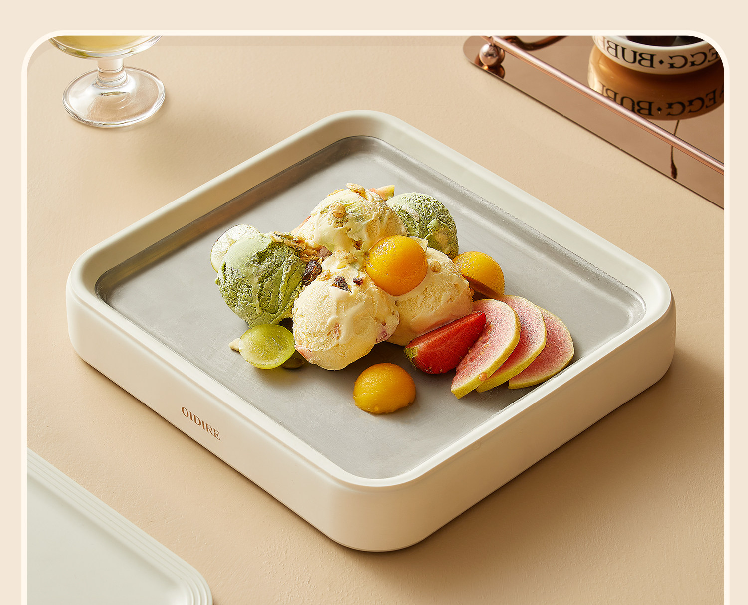 Oidire Odi-Cb01 Fried Yogurt Machine Household Small Mini Ice Making Machine Fried Yogurt Plate - Cookware - Other Materials 