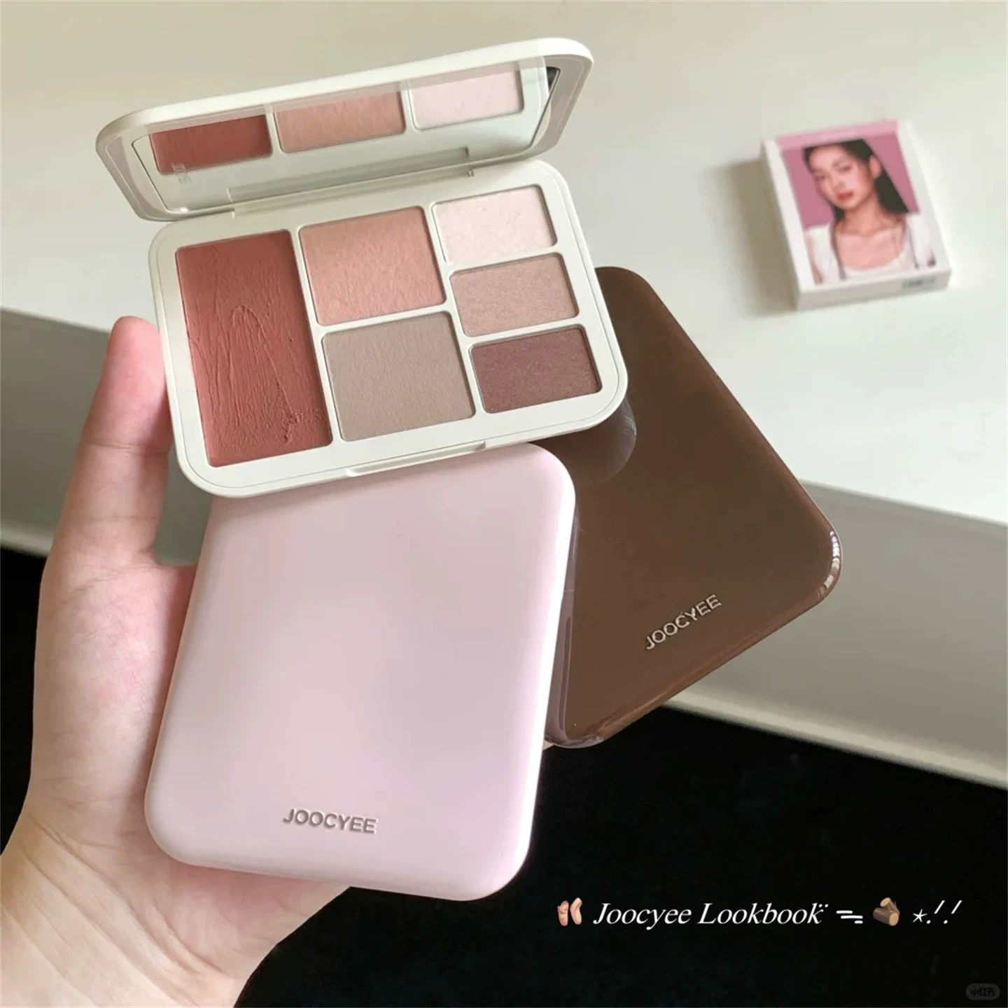 Joocyee, complex eye shadow reusable, lipstick, face blush
