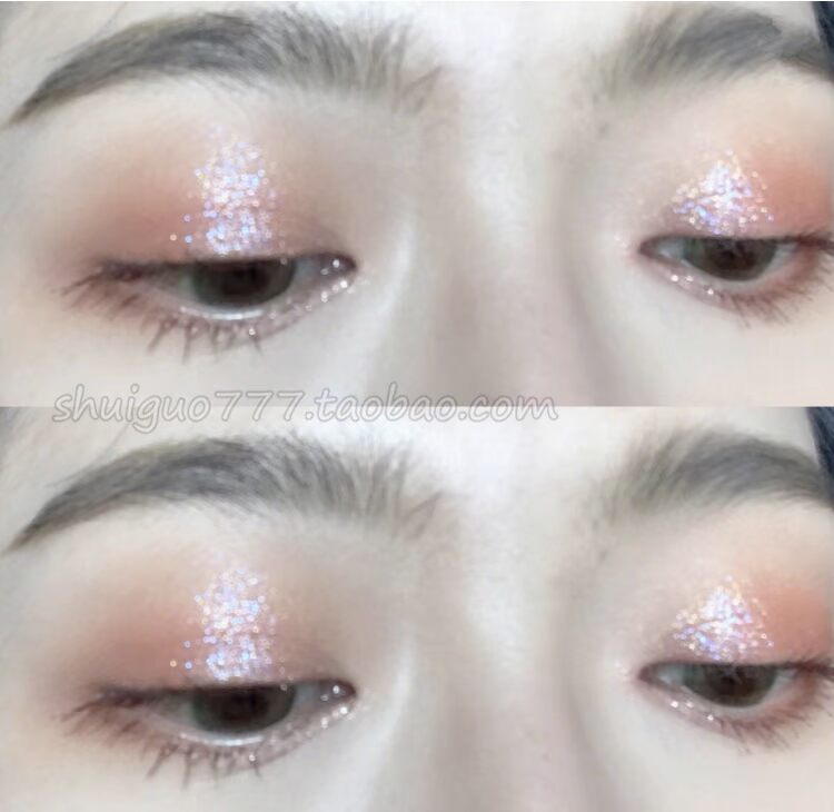 萌 荔 闪粉 Giáng sinh đơn sắc sequin nàng tiên cá nghiền phấn mắt ngọc trai lưới màu đỏ sáng bóng jingjing - Bóng mắt bảng màu mắt innisfree