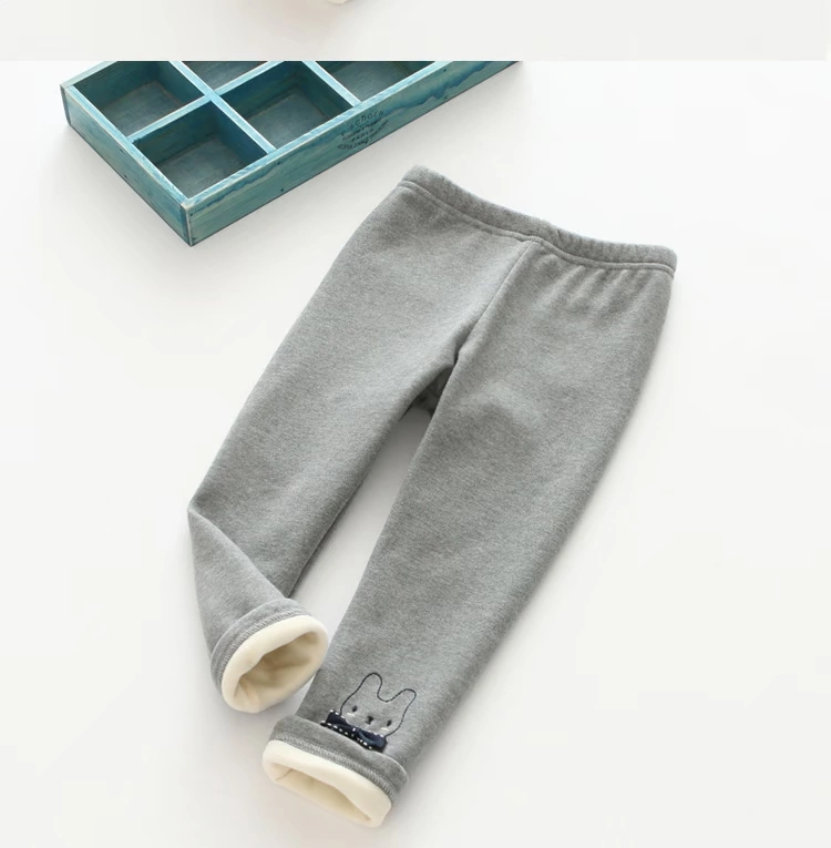 Quần bé gái 2018 thu đông cho bé cộng với quần legging nhung dày bé bé quần ấm cho bé cotton mùa đông