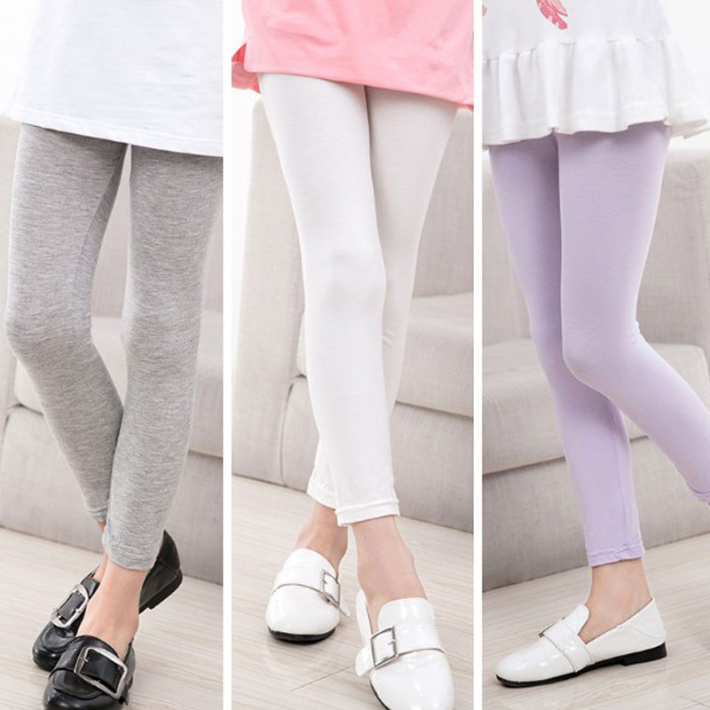 Girl's inside lap pants summer breathable thin Modale pure cotton 90% pants white children Anti-mosquito pants 7 Sub-pants