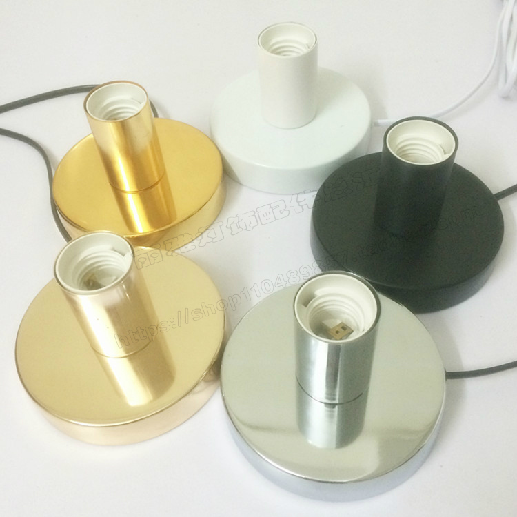 E27 Screw Lamp Socket Button Small Lamp Holder Lighting Accessories Lamp Head Lamp Base Table Lamp Wall Lamp Base Lighting Fixtures DIY