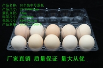 Manufacturers direct selling 10 middle - size egg plastic tray Supermarket disposable egg packaging box