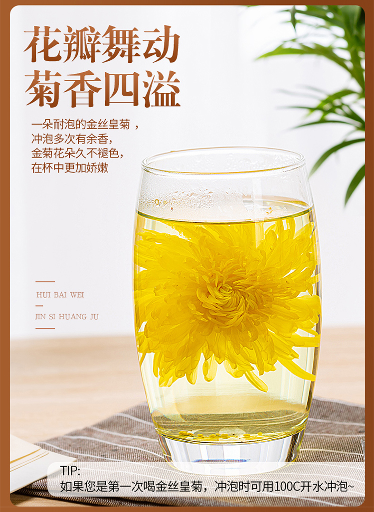 徽佰味 徽州大金丝皇菊 一朵一杯 40朵 图7