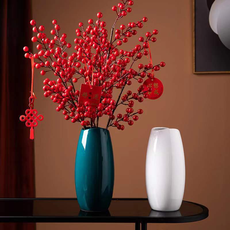 New smooth ceramic vase interlude flowers home living room furnished small freshly decorated dancing ornco hydroculture