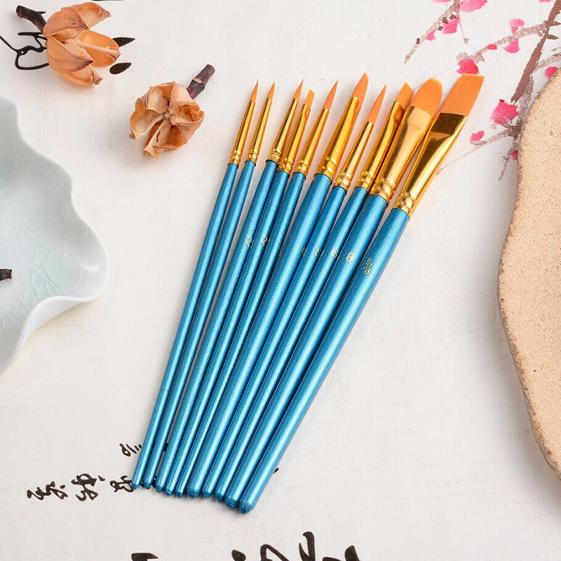 Jam painting special tool hotel chef cold dish decoration jam paintbrush round toe flat head hook pen 10 sticks set