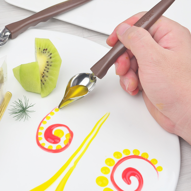 Steak Sauce Drain Sauce Tool Jam Painting Plate Decorative Sauce Spoon Molecular Cooking Western Food Pointed Spoon