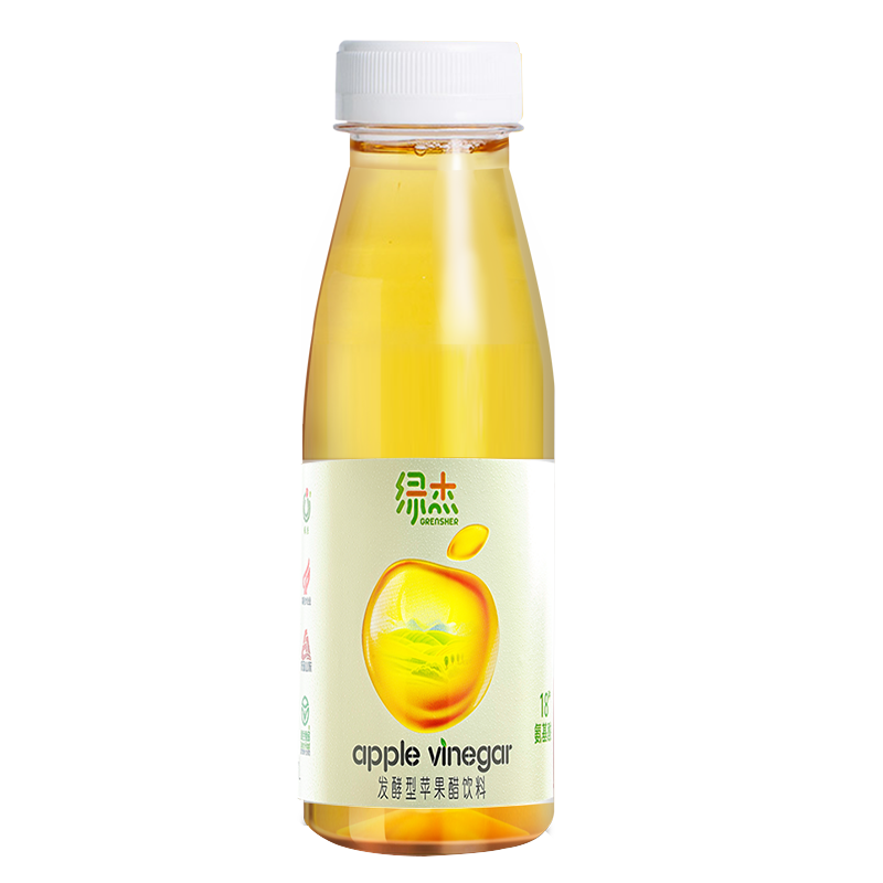 绿杰苹果醋饮料280ml*15瓶整箱装苹果醋饮料0蔗糖0脂肪健康饮料