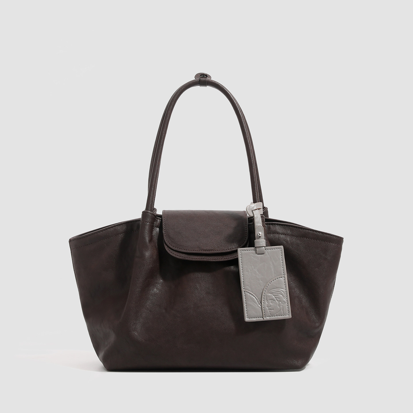 CMNG KAIND Genuine Leather Niche Tote Bag for Women 2026 New High-End Commuter Handbag Large Capacity Shoulder Bag - Thumbnail 5