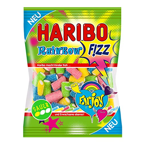 Haribo Rainbow Fizz Gummy Bears Wine Gum Fruit