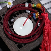 Hetian Jade mutton White Jade buckle pendant for men and women pendant couple baby pendant pendant with certificate