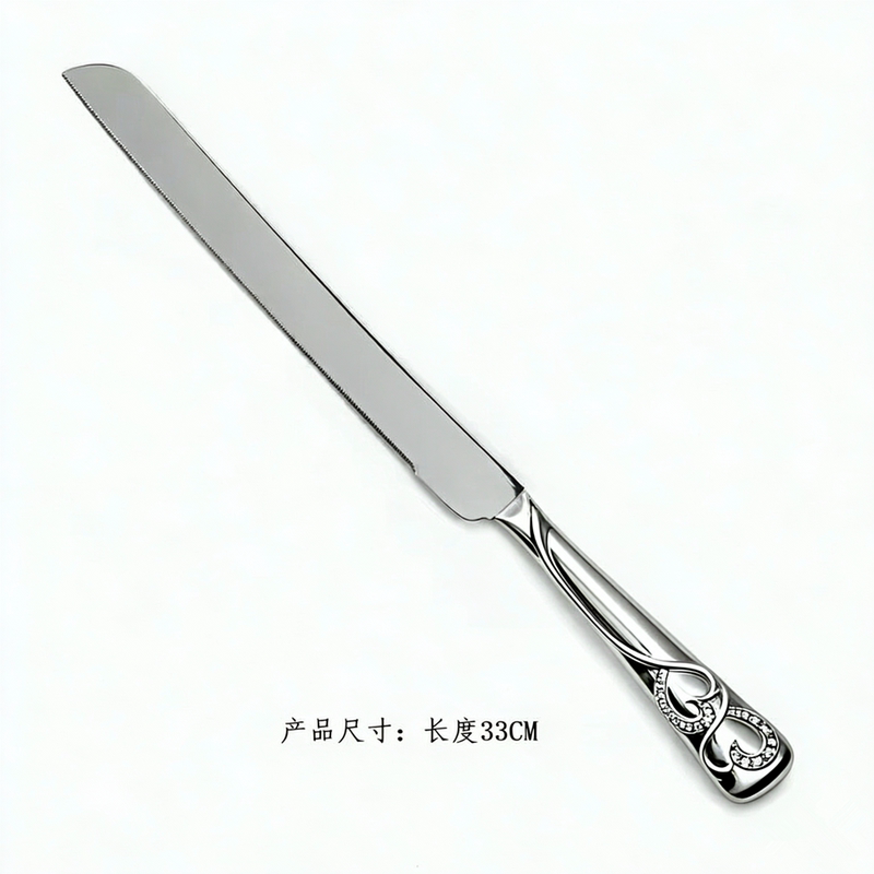 European-Style Baking Tools Silver-Plated Stainless Steel Bread Knife Serrated Knife Stainless Steel Cake Knife Cutter Serrated Knife European-Style Baking Tools Silver-Plated Stainless Steel Bread Knife Serrated Knife Stainless Steel Cake Knife Cutter Serrated Knife