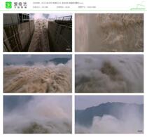The Yangtze River Three Gorges Dam rushing river flood discharge high-definition video material