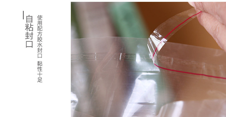 双层10丝加厚PE警示语自粘袋透明服装衣服外贸产品不干胶塑料包装详情8