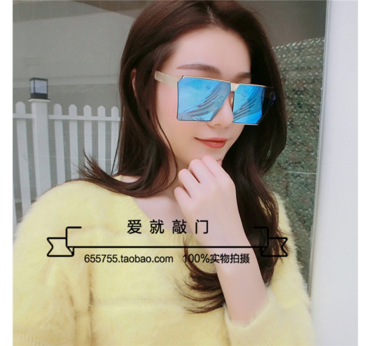 2017 mới kính đỏ vuông kính râm hộp lớn kính râm phản chiếu kính nữ lái xe kính râm kính râm nam chính hãng