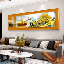 Living room decoration painting modern simple sofa background wall hanging painting light luxury atmosphere superimposed wall painting mural Stone to run