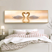 Bedroom decoration painting modern minimalist main sleeper headboard hanging picture lovers room background wall mural cozy bedside painting