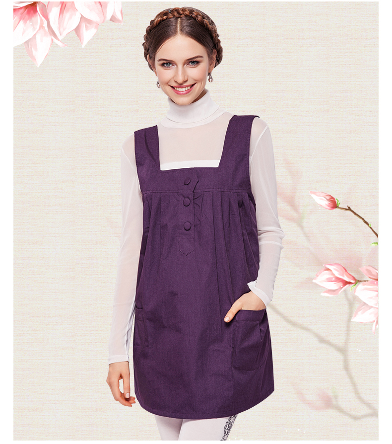 Phụ nữ mang thai phóng xạ phù hợp với quần áo cỡ lớn bằng kim loại áo vest bằng vải mang thai mùa mới quần áo sợi bạc chống bức xạ cho phụ nữ mang thai