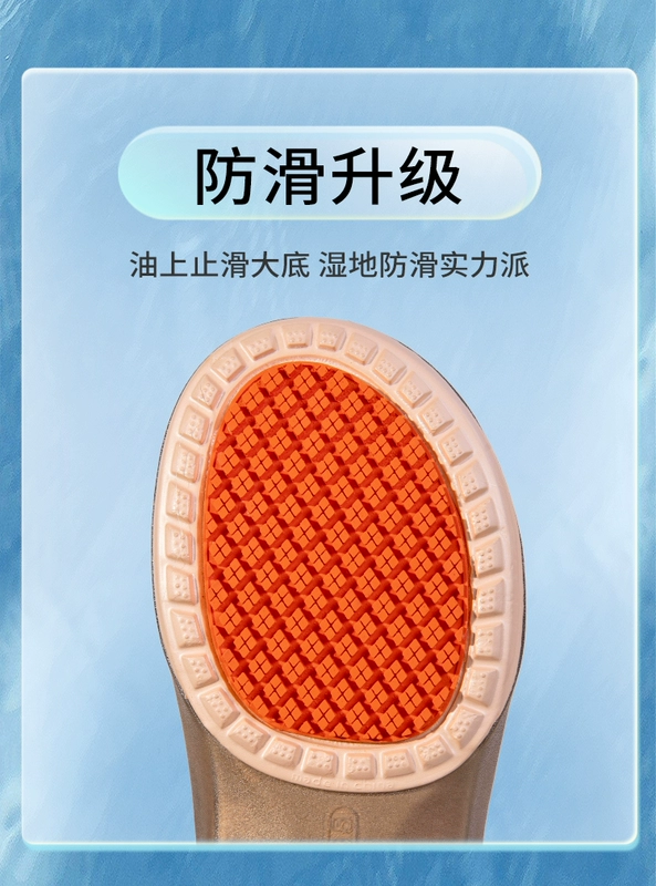 Giày đế dày chống trượt chính hãng Veblen dành cho nữ mùa hè Mary Jane Giày thạch đế dày đi mưa dép đi biển dép quai hậu nữ hàng hiệu
