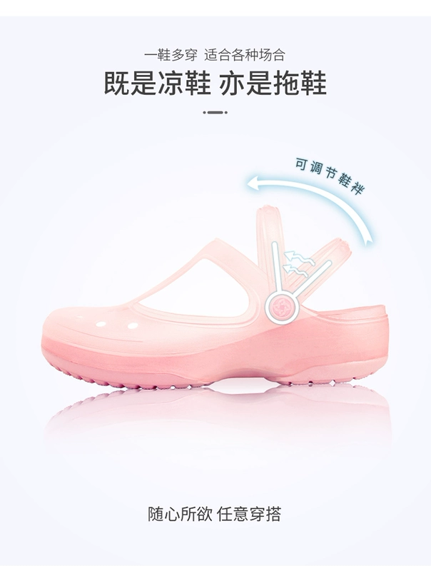 VEBLEN Croc Giày Nữ Đi Biển Mùa Hè Chống Trơn Trượt Bao Đầu Jelly Đế Mềm 2024 Mới Dép Và Dép Dành Cho Nữ dép mang trong spa