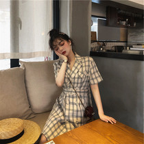 Very fairy French crowdflower ultra-fairy-style wise-smoked-style high-waisted eggsshoop summer anorexic wind dress