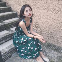 Summer Dress Womens Law Style Retro Knee Egg Dresses Very Fairy French Little Crowdsen Fairy Braces Sembodied Dress