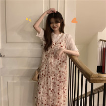 Fa-style retro tenderness shatters summer two sets of sensational womens long dresses with great sweetness and small crowdwear dresses