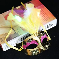 Светящаяся маска перья [желтый]