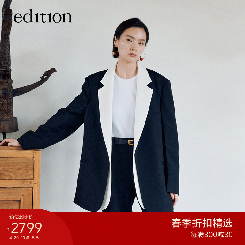 Edition suit jacket woman autumn new double collar leave Two senior senses Western-style ladies' suit