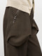 Edition Women's Work Pants Autumn New Style Wool Worsted Work Trousers with Belt Ebd3Pat026