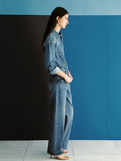 Edition Denim Shirt Women's Spring New Style Triacetate Soft Cotton Workwear Style Shirt Ebd1Sht015