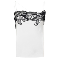 edition camisole womens 2023 summer new style lace embroidered triacetate top with EBC2VET003