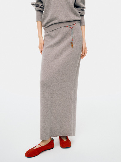 Edition SAMUEL GUI YANG joint series air cashmere knitted skirt EBE1SKT045