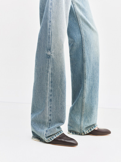 Edition Women's Jeans 2026 Spring New Vintage Distressed Pure Cotton Slim Straight Pants Ebf1Jen009