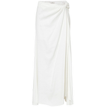 Edition Skirt Womens 2024 Summer New Style Twist Linen White Skirt EBD2SKT009