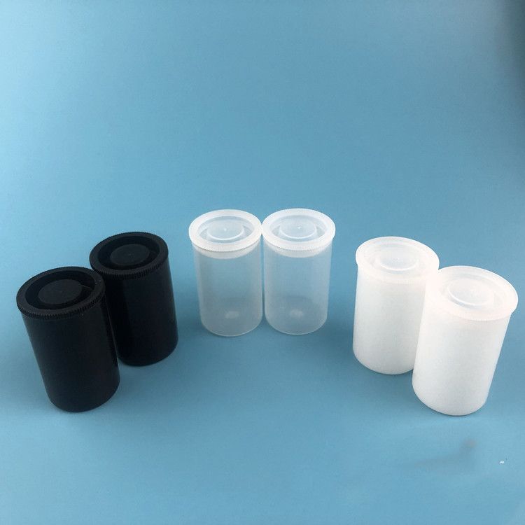 Film Plastic Box, Film Roll Box, Fishing Bait Box, Film Roll Holder, Jewelry and Small Accessories Storage Box, Black Transparent Milky White