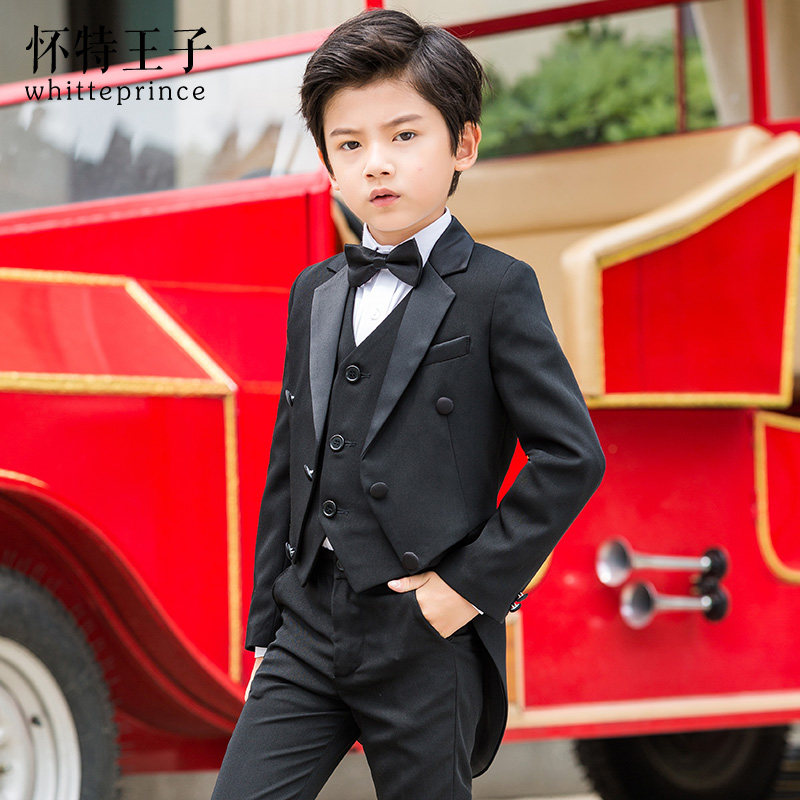 Children's tuxedo boy gown suit Playboy boy suit host children's piano performance costumes
