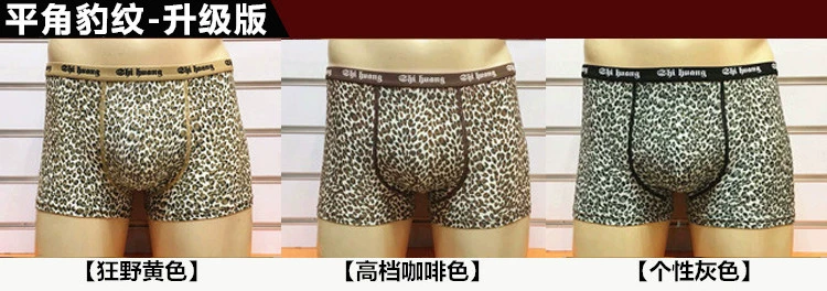 2 cặp đồ lót Leopard nữ tam giác ren gợi cảm nam boxer modal cotton đồ lót set