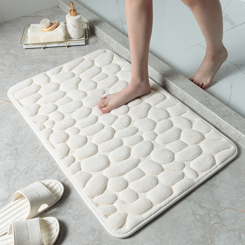 Thickened bathroom suction floor mat into the home wool mat five-star hotel powder room shower room door non-slip foot pad