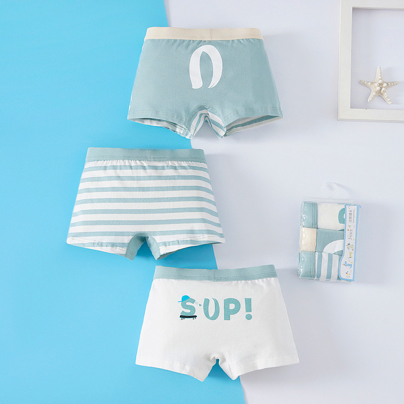 Children's cotton underwear boys' boxer pants breathable cotton baby boy children's middle and big children's boxer shorts
