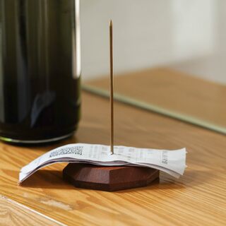 Solid Wood Menu Order Holder, Brass Receipt Insert Pin, Takeout Order Pin, Receipt Pin, Restaurant Kitchen Order Pin, Ticket Fork