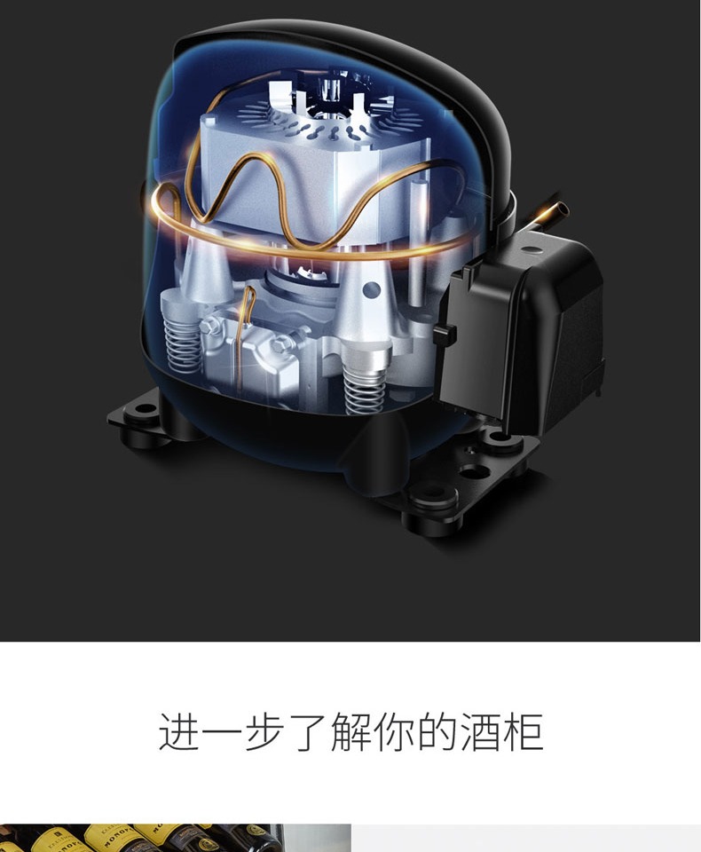 thùng đựng rượu gỗ sồi Vinocave / Vinocaff PRO128A tủ lạnh rượu vang nhiệt tủ rượu nhà băng thanh tủ lạnh hiển thị tủ rượu - Tủ rượu vang tủ rượu mdf