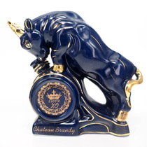 Blue ceramic open cow 250ml Chinese Wine Office Zhaocai Jicai creative gifts living room feng shui ornaments
