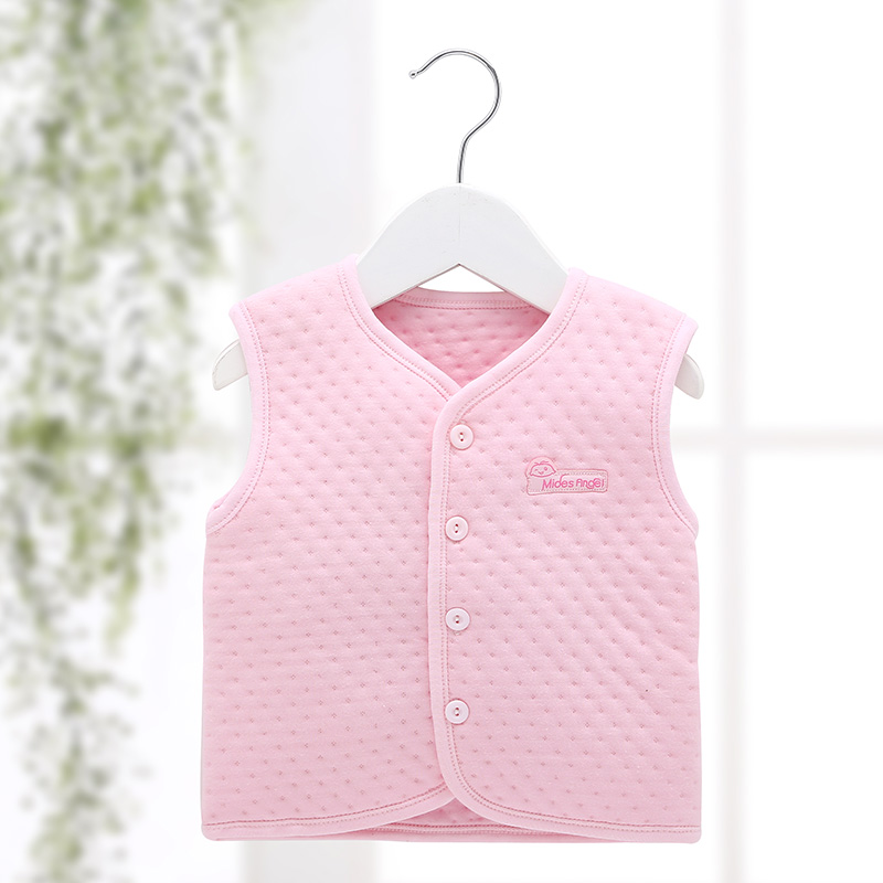 Áo vest trẻ em mùa thu ấm áp nam bé vest mùa xuân và mùa thu cotton mỏng phần áo khoác trẻ em vest vai nữ mùa thu áo khoác trẻ em