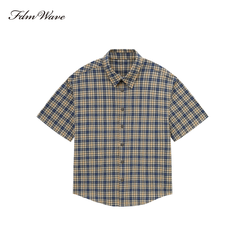 Fdm'Wave' Wheat Wave Short-Sleeve Shirt, Fluffy/Textured, Imported/Process, Lazy Summer/Old-Fashioned Item Fdm'Wave' Wheat Wave Short-Sleeve Shirt, Fluffy/Textured, Imported/Process, Lazy Summer/Old-Fashioned Item